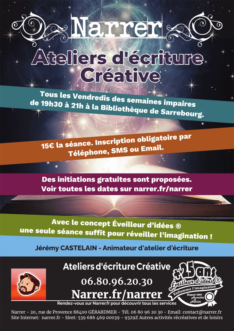 Atelier d'écriture créative à Sarrebourg